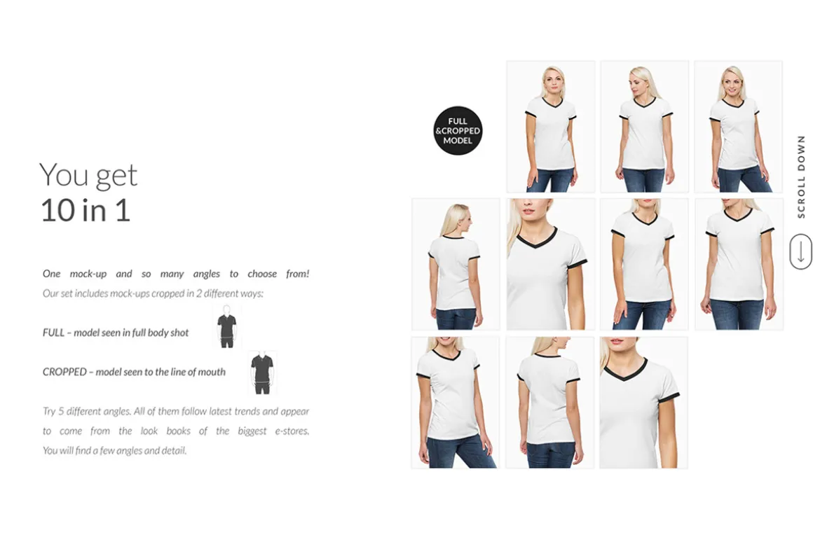 Women T-Shirt Mock-ups Set FREE DEMO