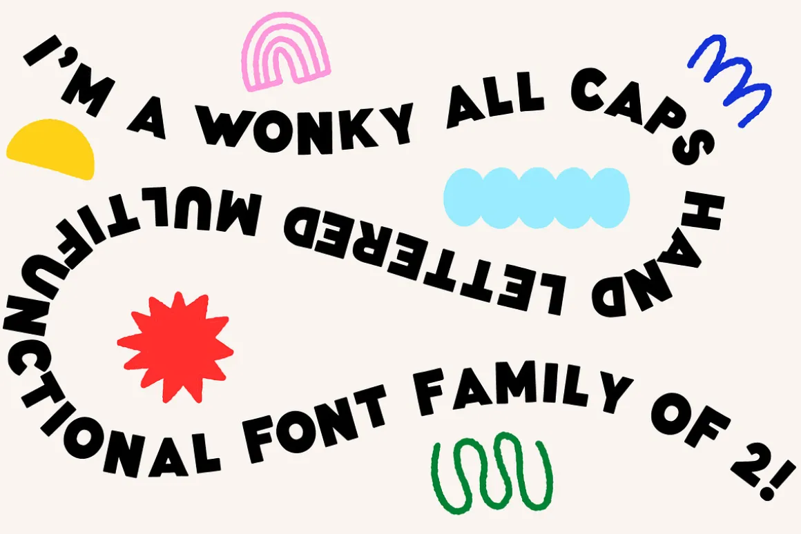Wonky Font! A Clean & Blocky Font