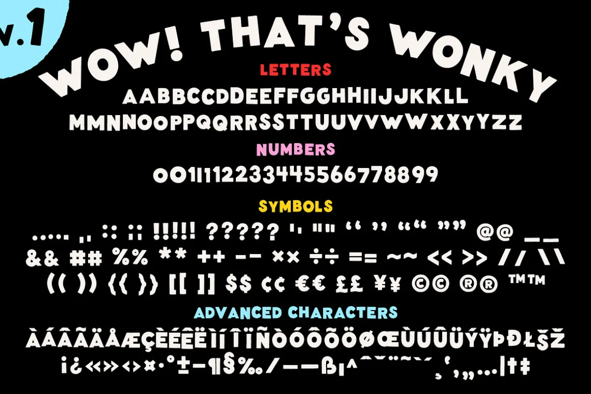 Wonky Font! A Clean & Blocky Font