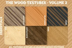 Wood Textures & Pyrography Effects