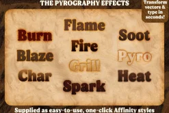 Wood Textures & Pyrography Effects