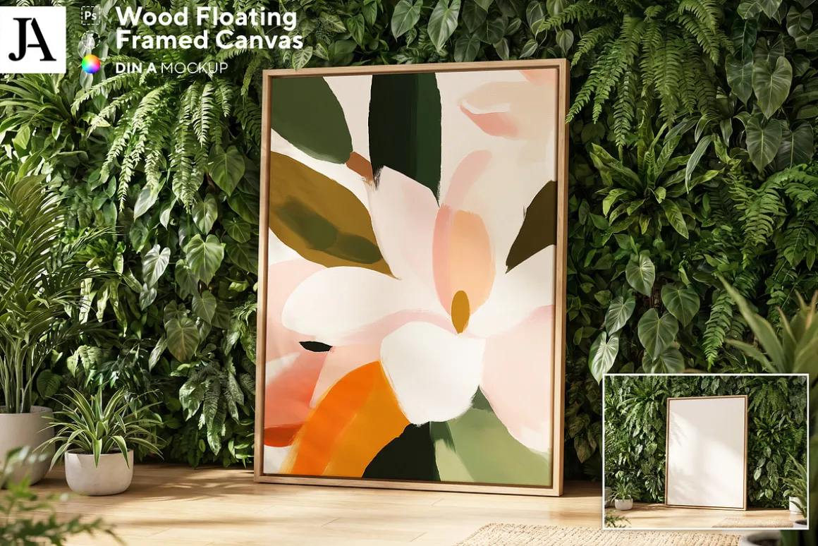 Wooden Framed Canvas | DIN A PSD