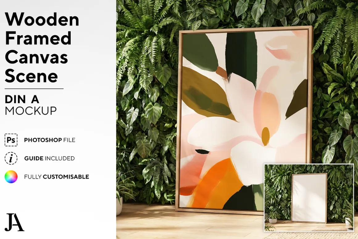Wooden Framed Canvas | DIN A PSD