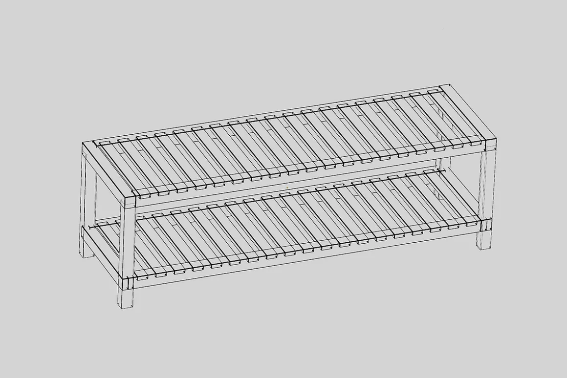 wooden shelf 01