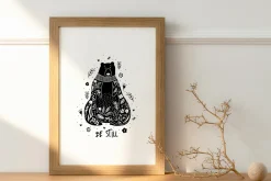 Woodland Animals. Linocut Style