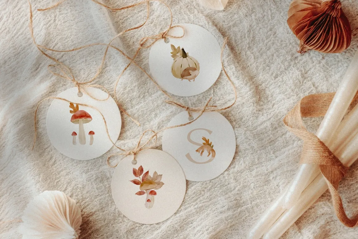 Woodland Watercolor Autumn Set