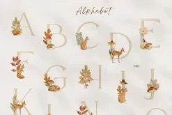 Woodland Watercolor Autumn Set
