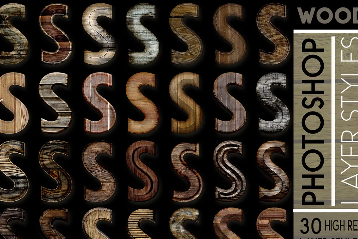 Wood Layer Styles For Photoshop