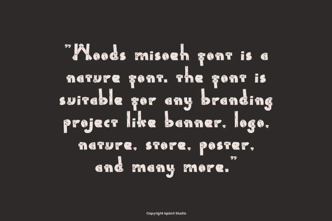 Woods Misoeh - Nature Font