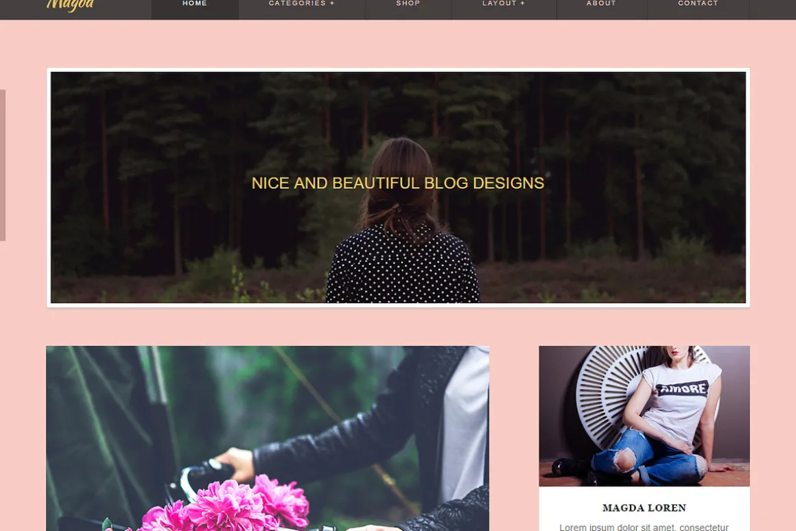 Wordpress Theme Feminine Blog Pink