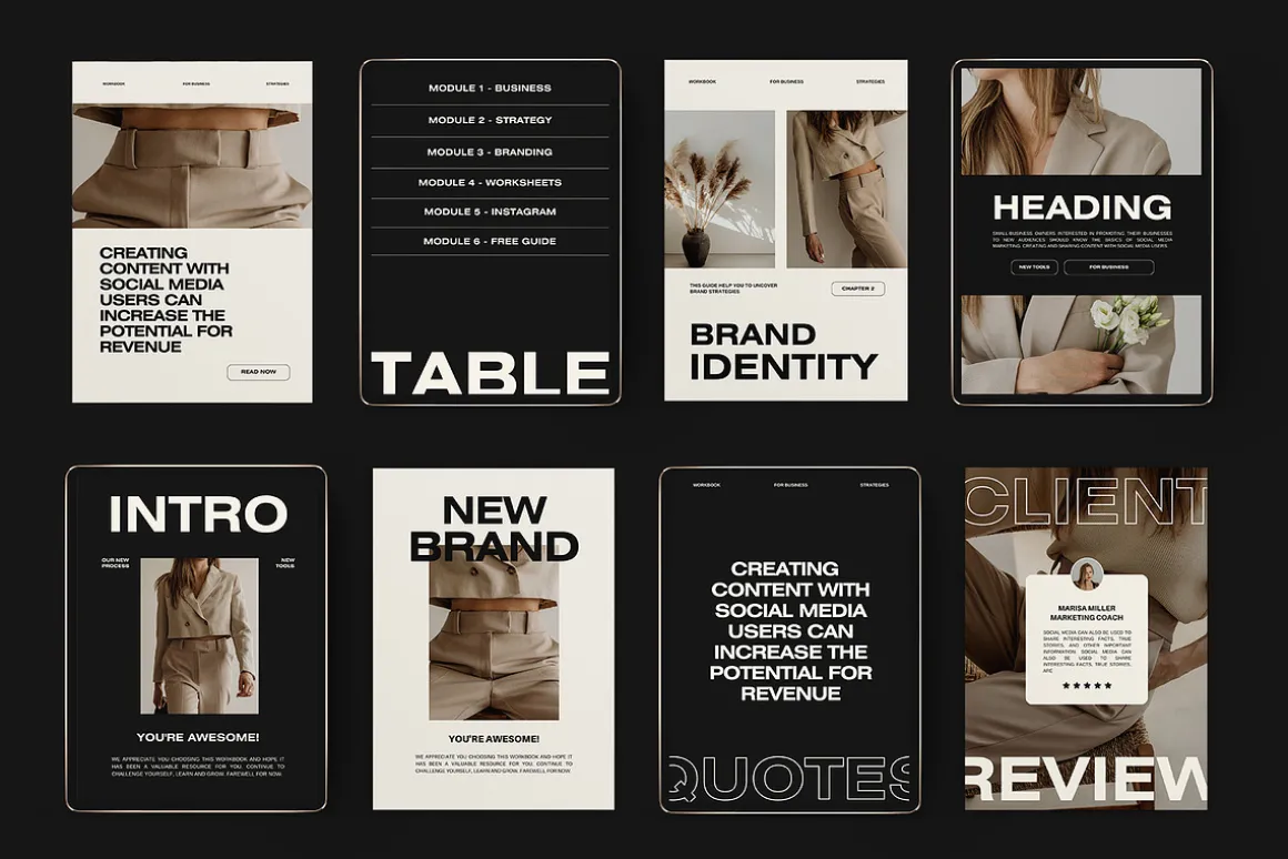Workbook Template Canva V
