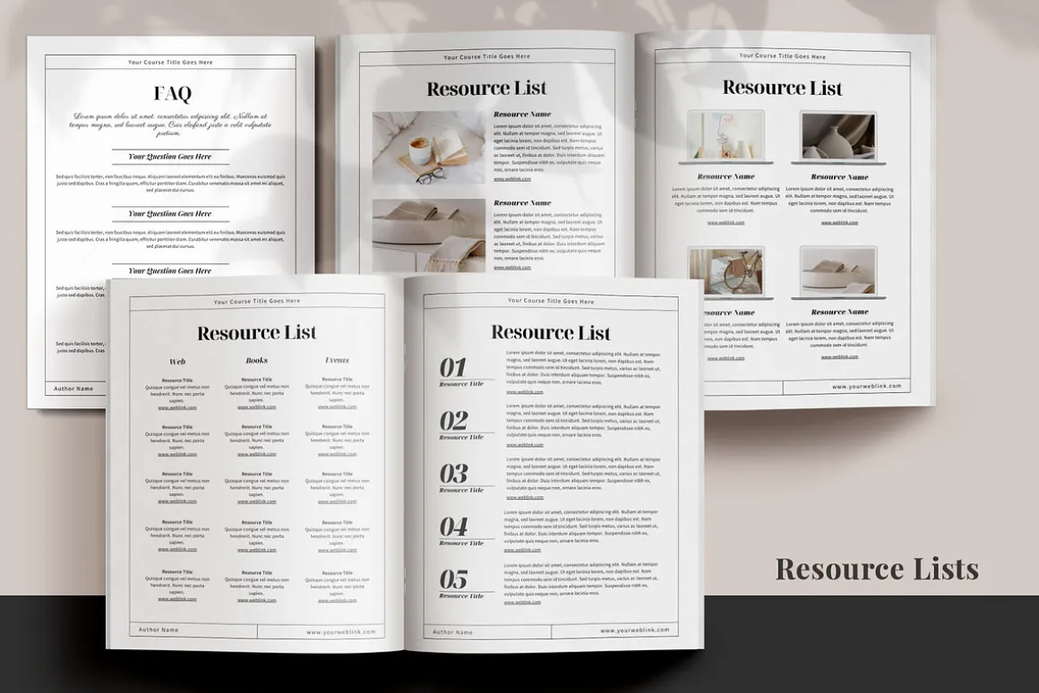 Workbook & Webinar Canva templates
