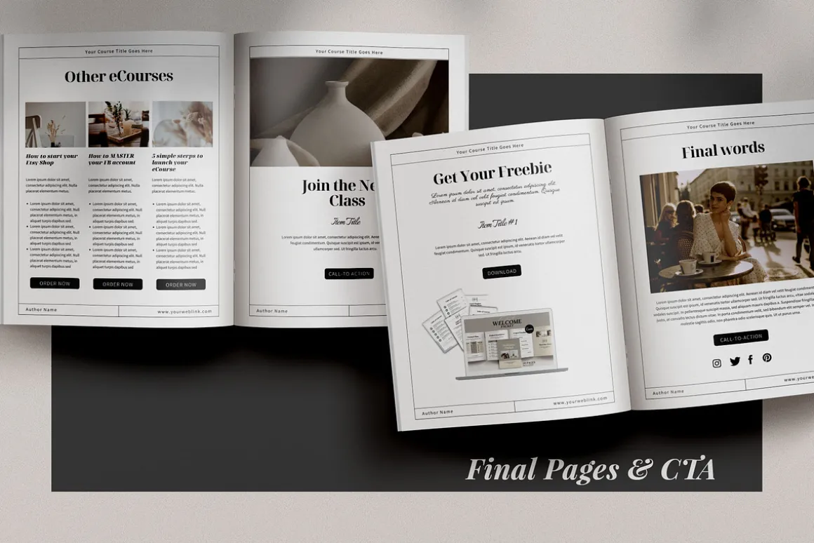 Workbook & Webinar Canva templates