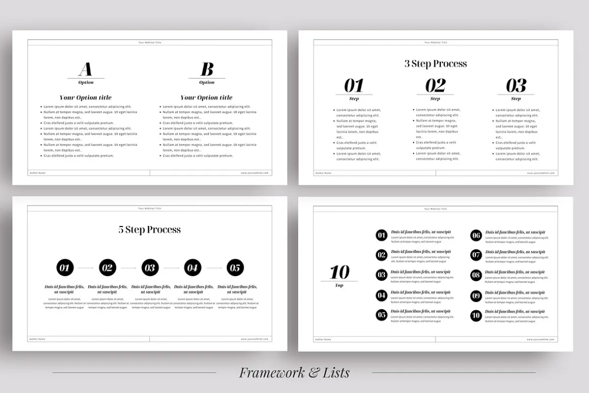 Workbook & Webinar Canva templates