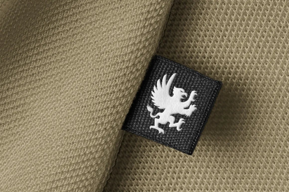 Woven Label Embroidery Logo Mockup