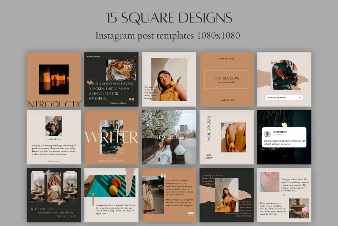 WRITER Instagram Social Media Posts