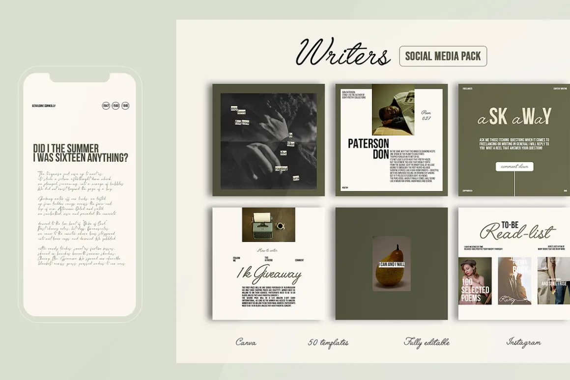 WRITERs | Social Media Pack