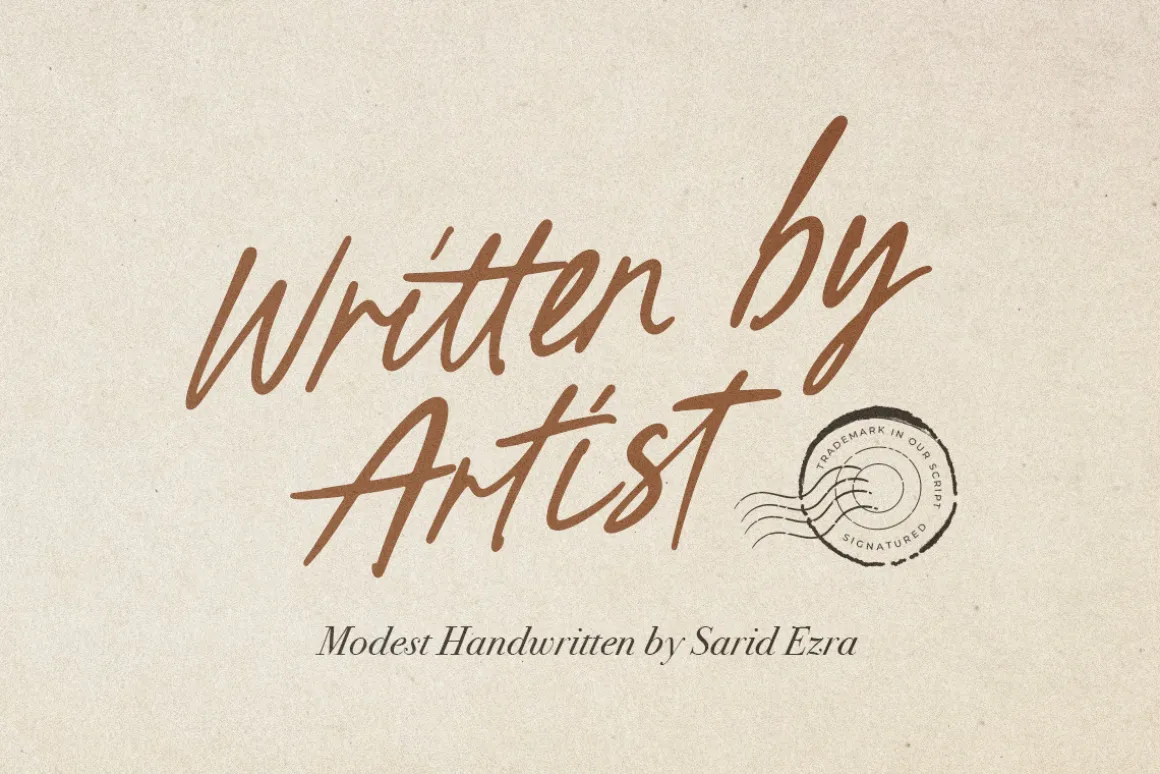 Written by Artist - Ligature Script