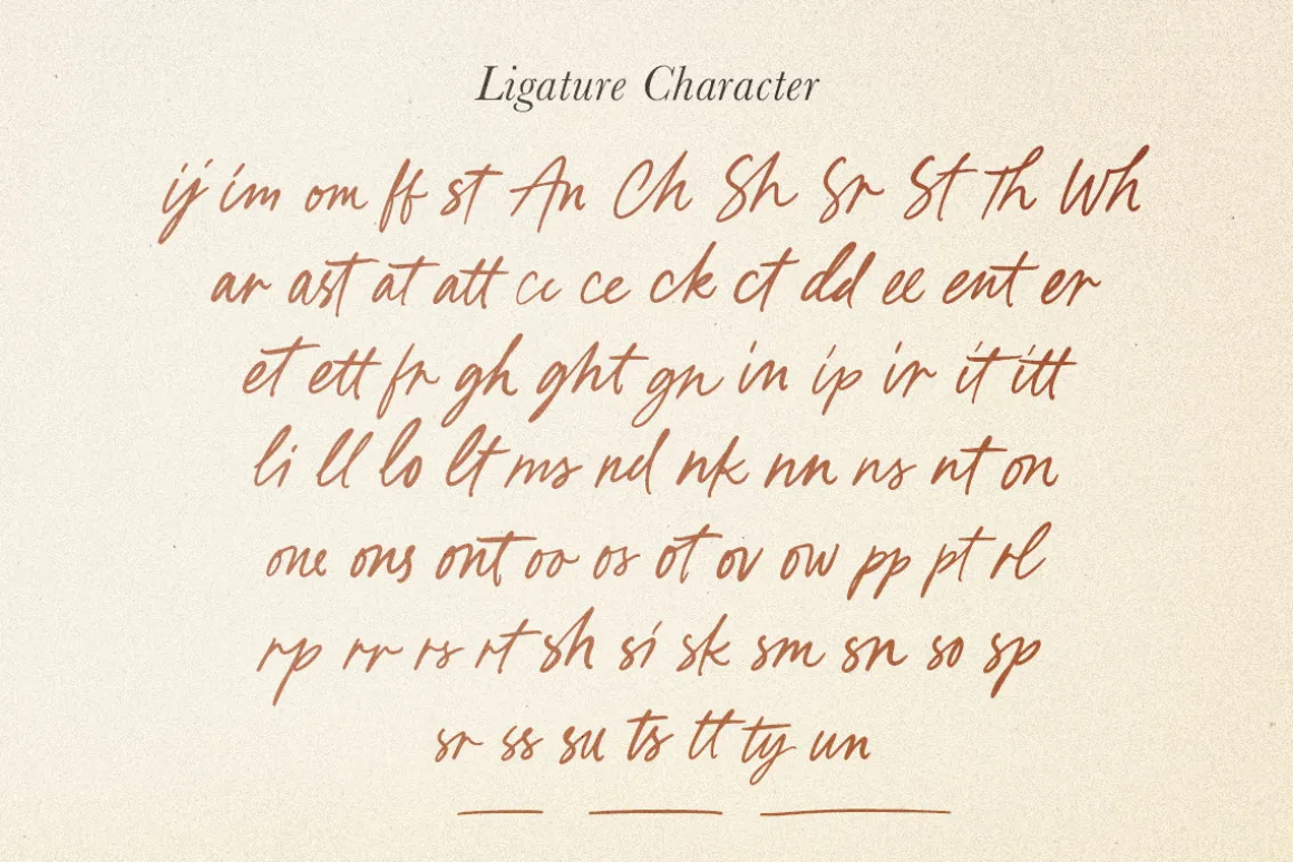 Written by Artist - Ligature Script