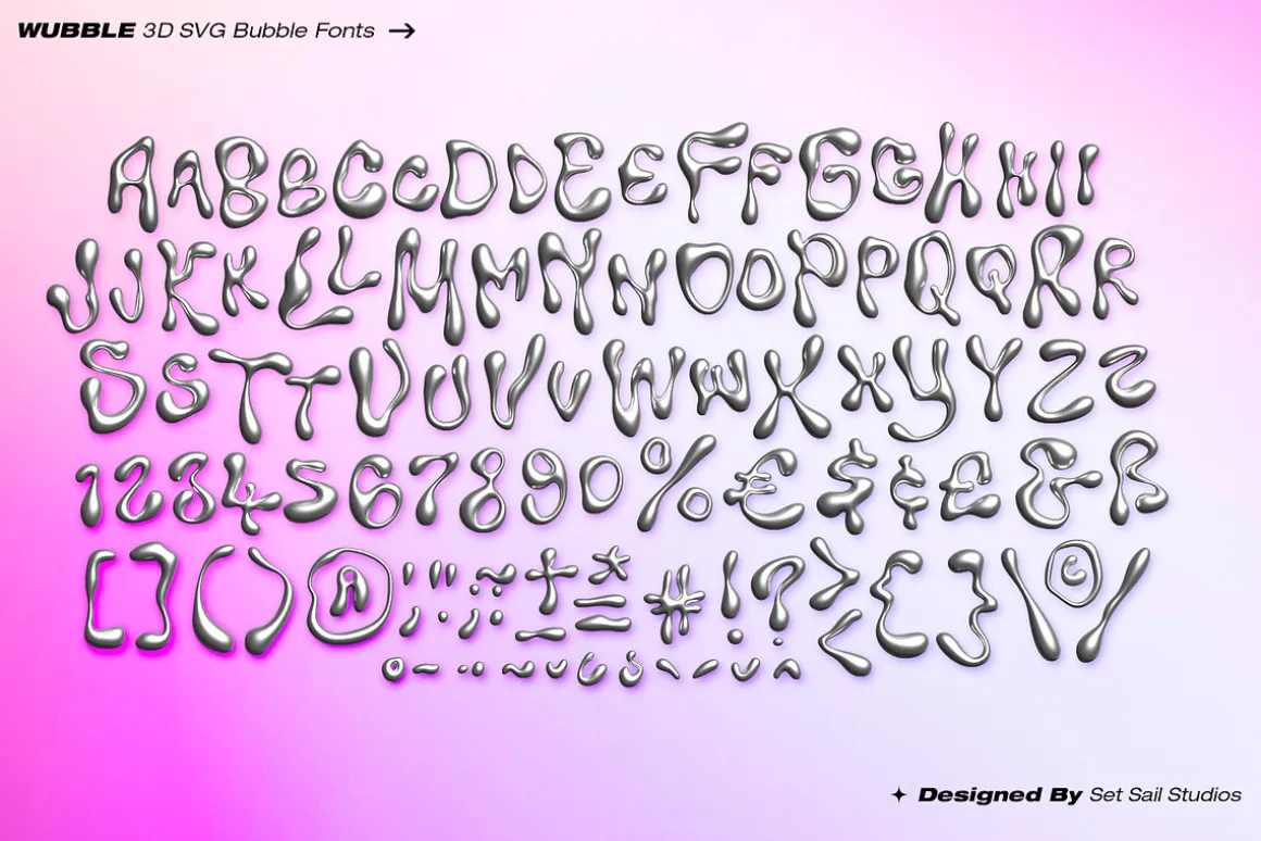 Wubble SVG Font & Letterset
