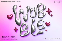 Wubble SVG Font & Letterset