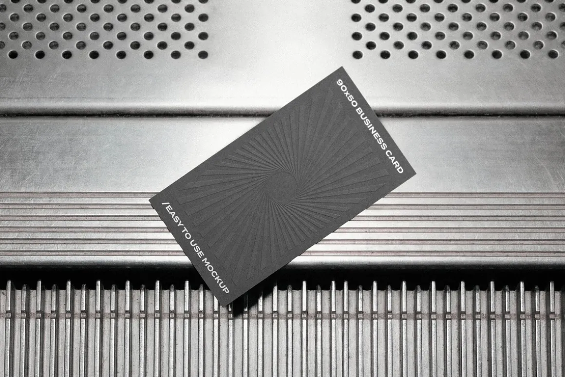 90x50 Business Card Mockup