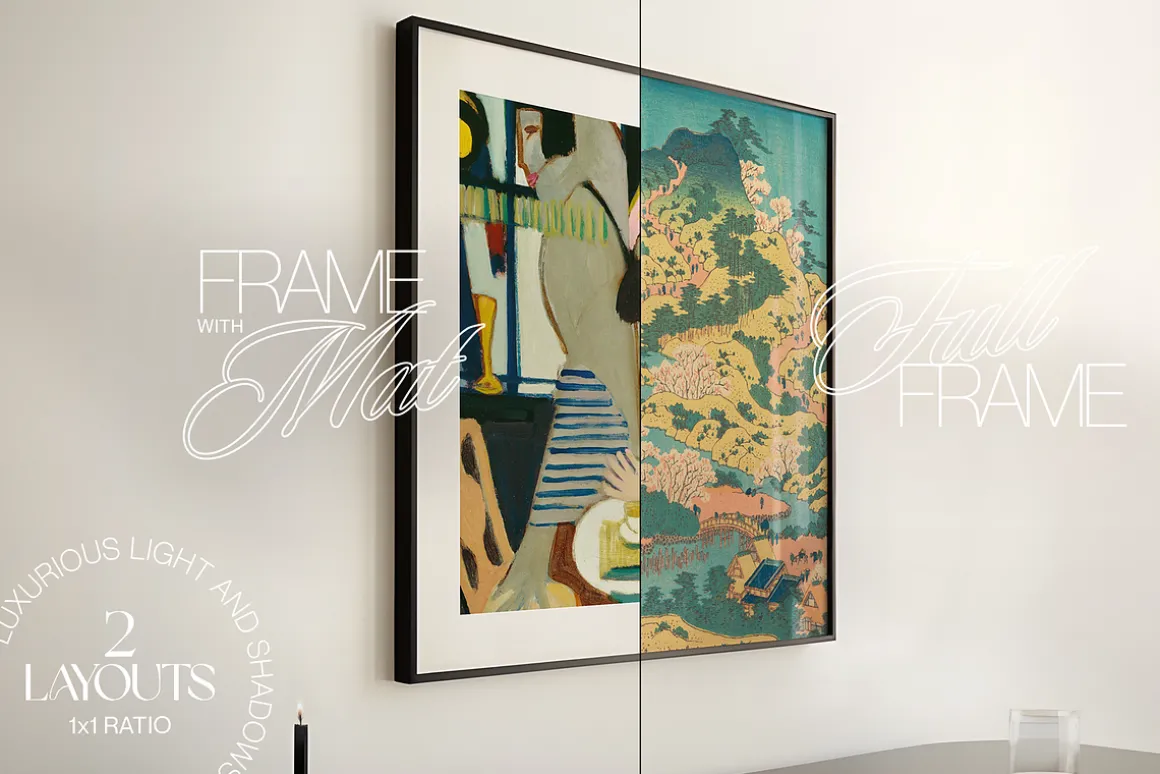 1x1 Frame Mockup for Photoshop