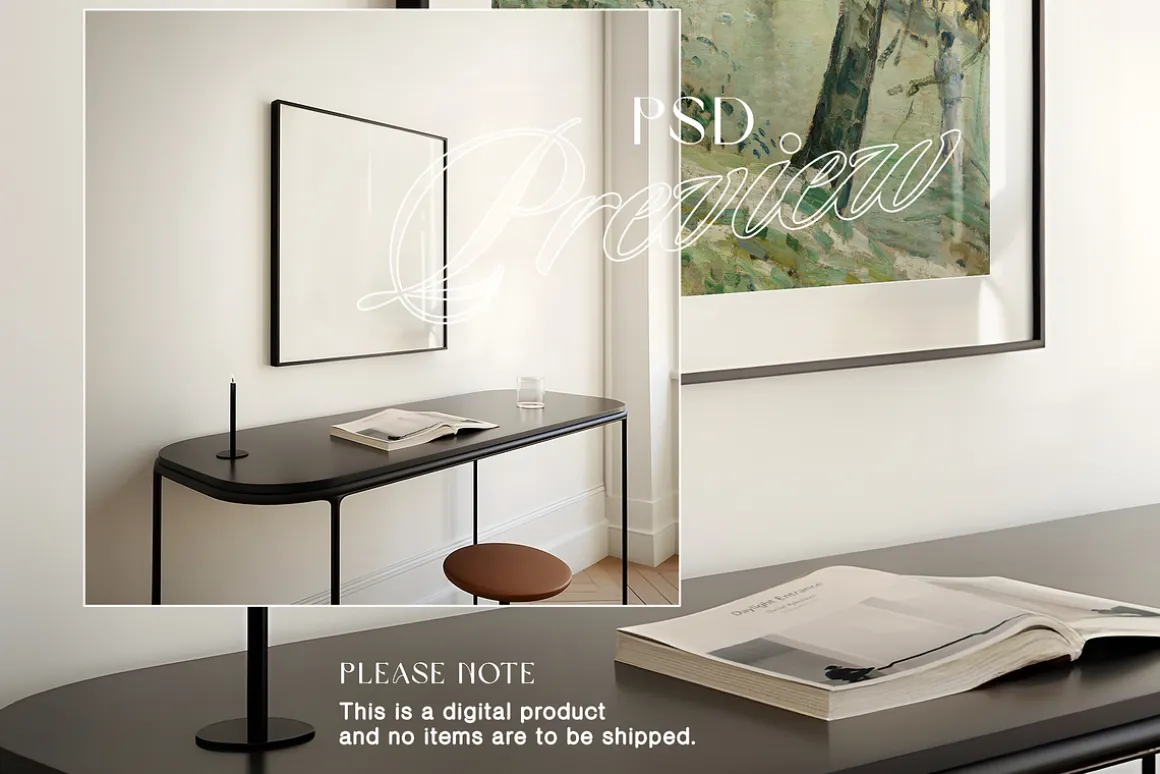 1x1 Frame Mockup for Photoshop