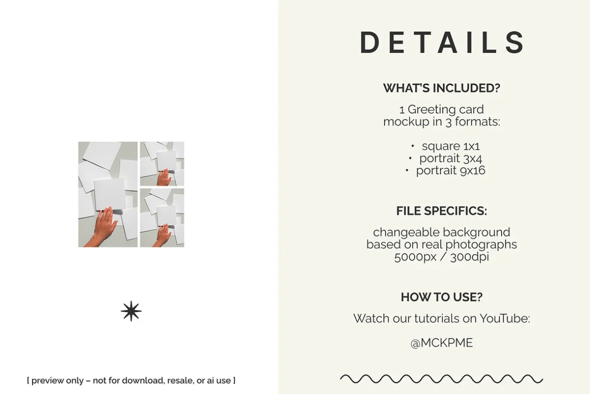 1x1 Many square postcards mockup