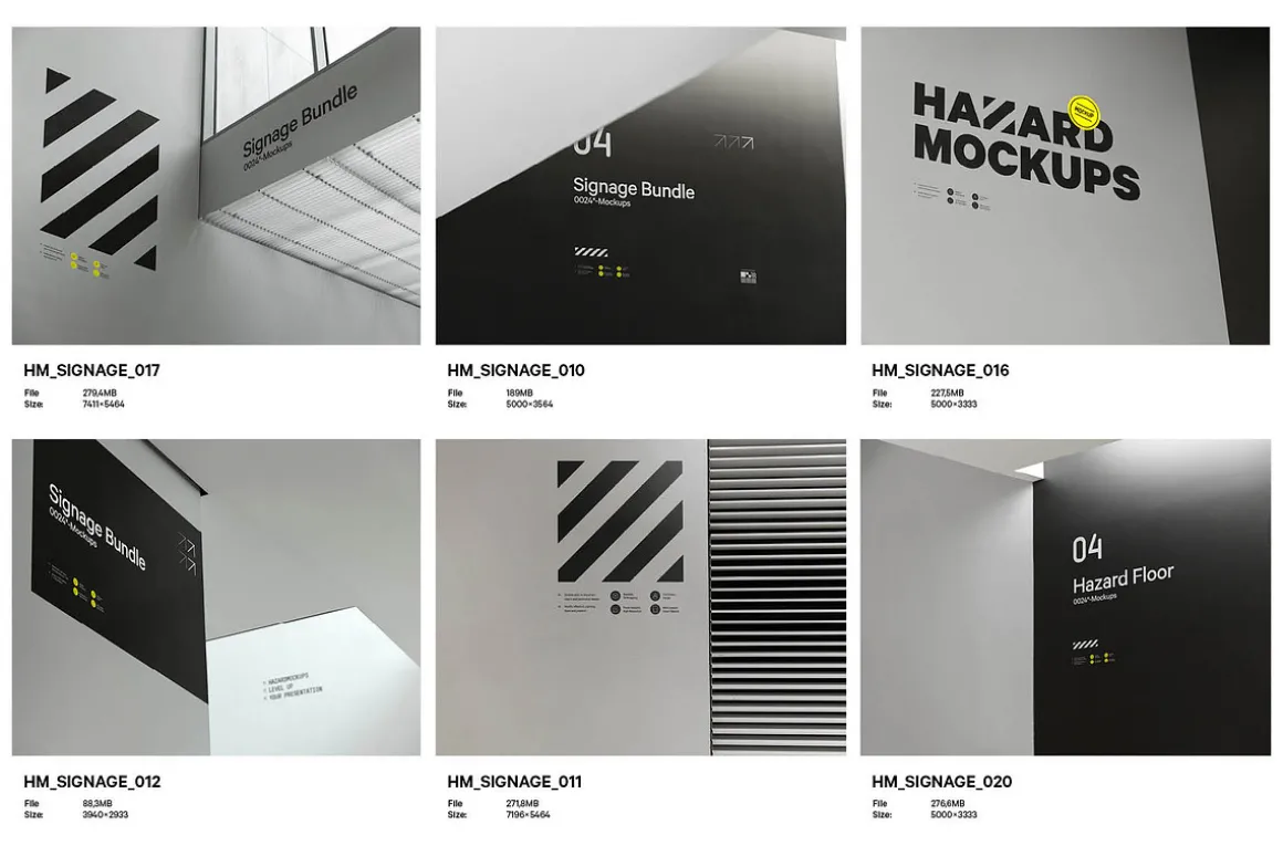 24x Signage Mockup Bundle