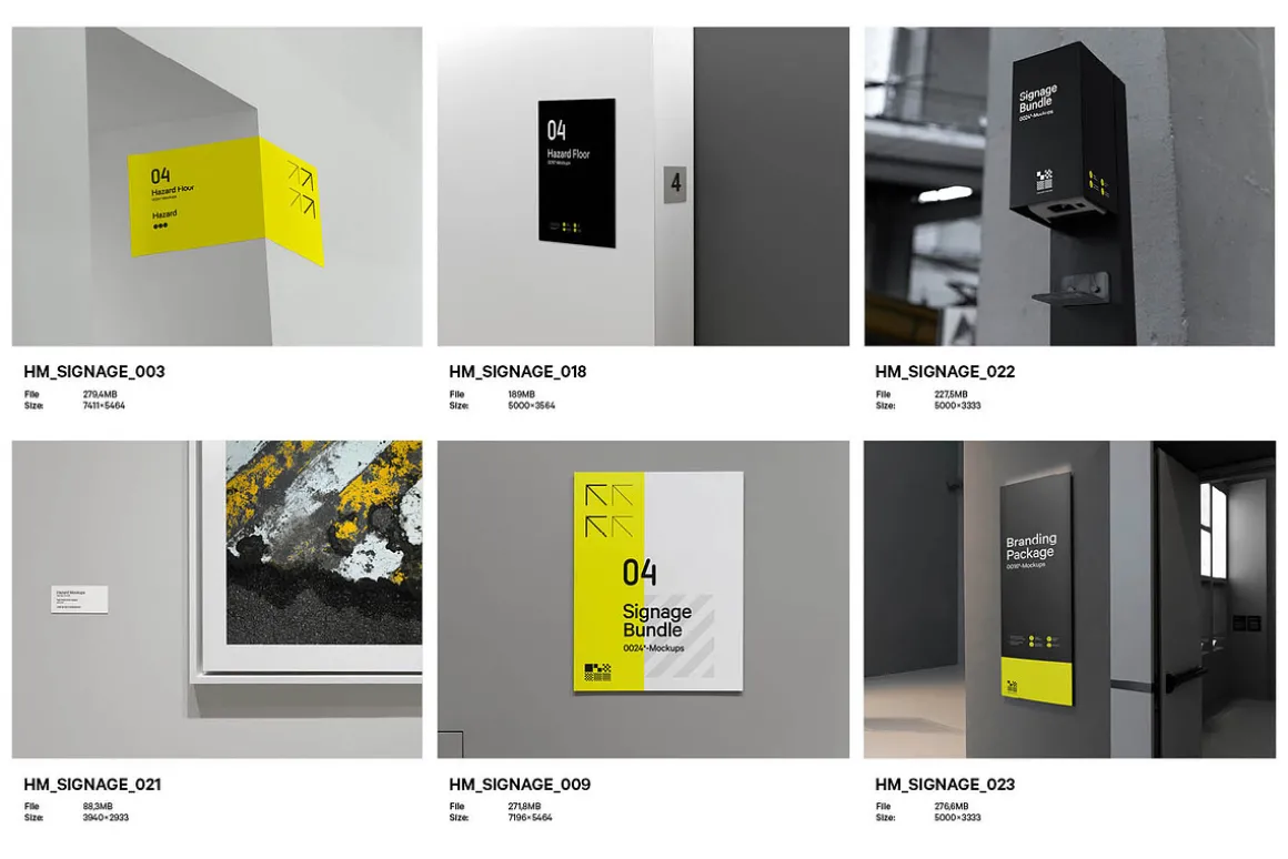 24x Signage Mockup Bundle