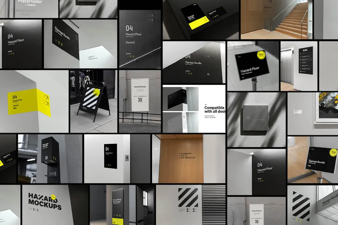 24x Signage Mockup Bundle