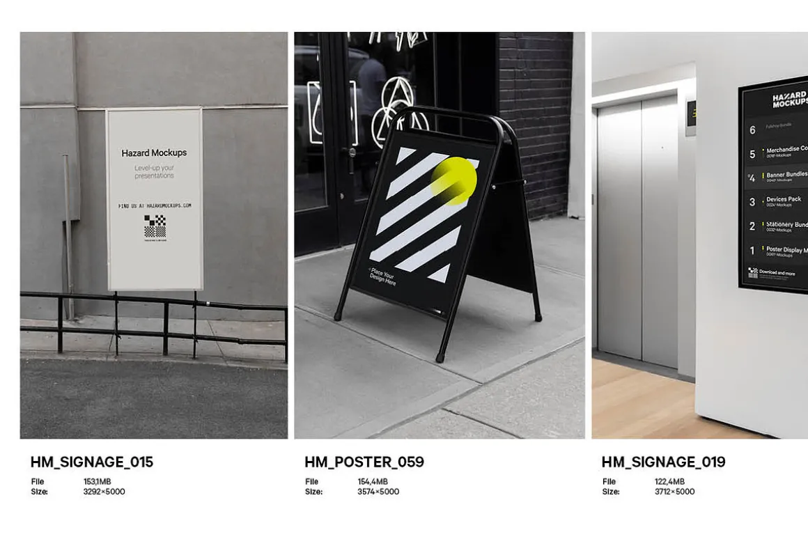 24x Signage Mockup Bundle
