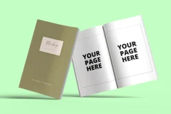 5 x 8 Book standing on edge mockup