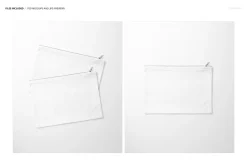 27.5x19cm Flat Canvas Pouch Mockup