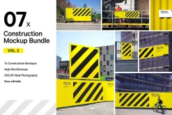 7x Construction Mockup Bundle Vol.2