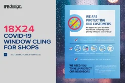18x24 COVID-19 Window Cling for Shop