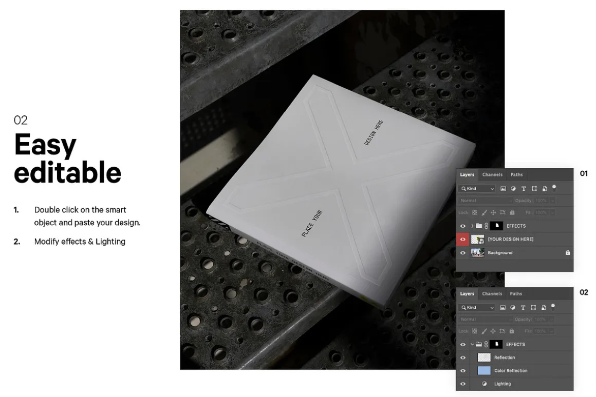 12x Dark Branding Mockup Bundle