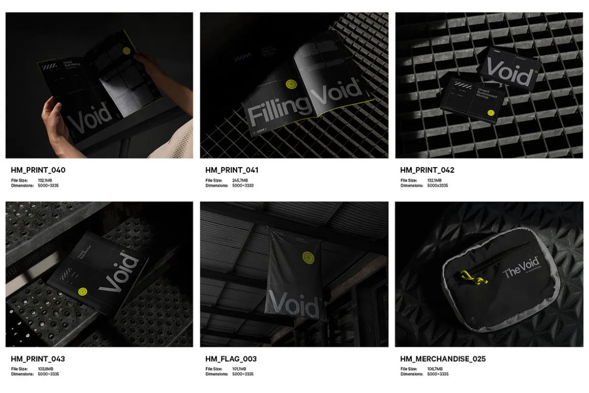 12x Dark Branding Mockup Bundle
