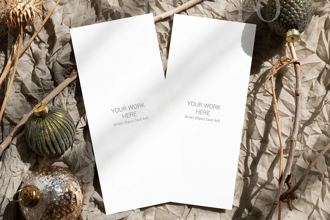 Xmas Card Mockup 4x9 p2 ch4