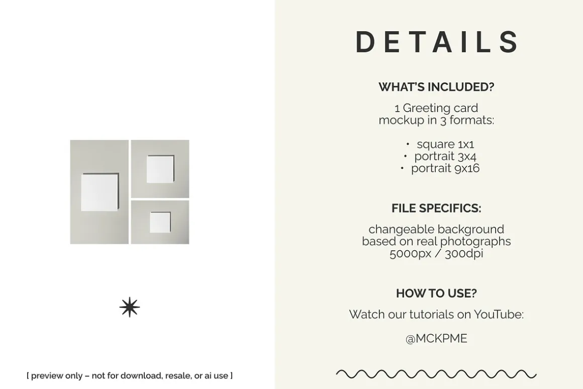 1x1 Square card mockup