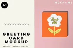 1x1 Square card mockup