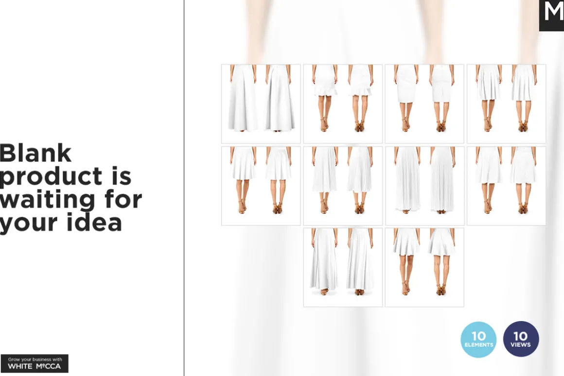 10x Women Skirts Mock-ups Set