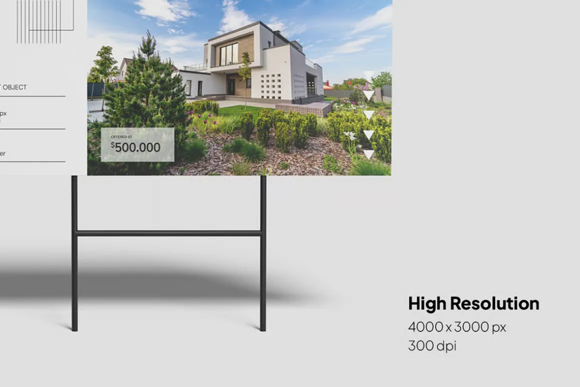 Yard Sign Mockup - Outdoor Display
