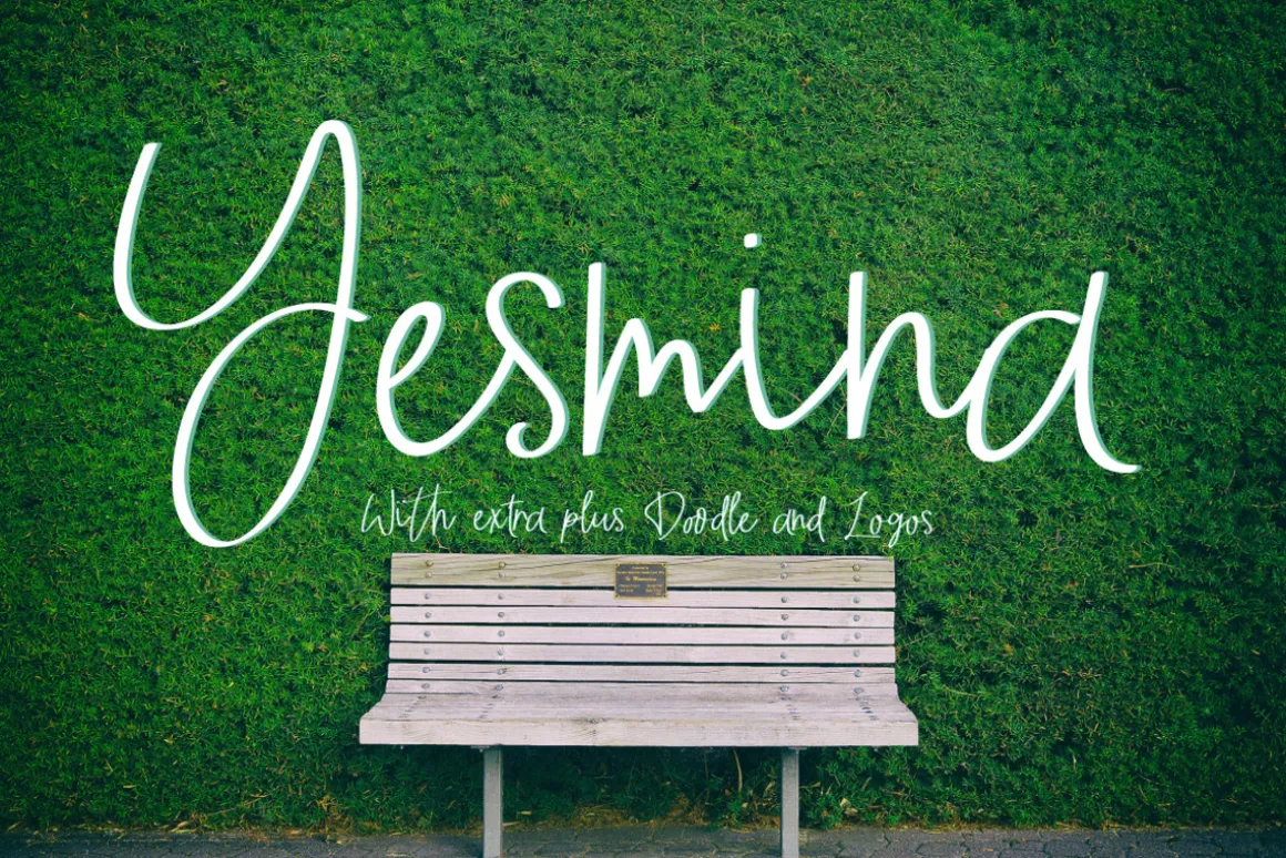 Yesmina | Font & Logos + Doodle
