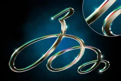 Y2K Chrome Text Effects Bundle