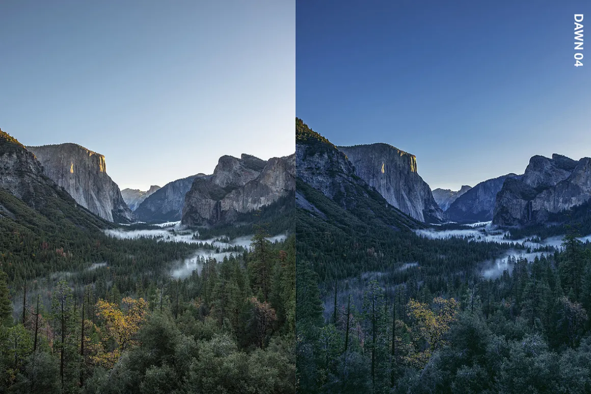 25 Yosemite Lightroom Presets LUTs