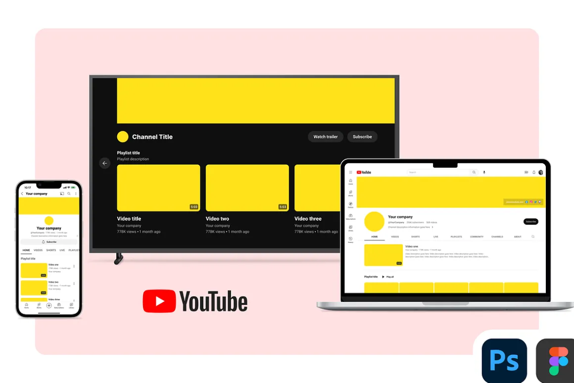 YouTube Branding Kit | PSD | Figma