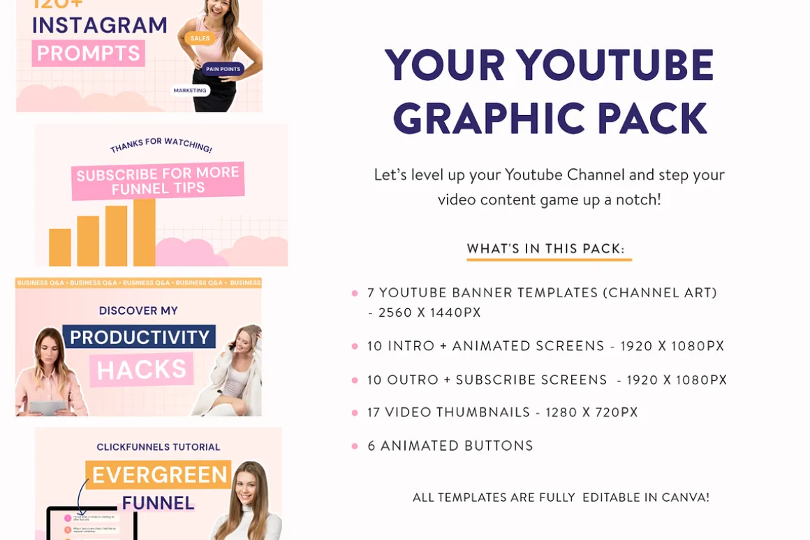 Youtube Branding Templates Pack
