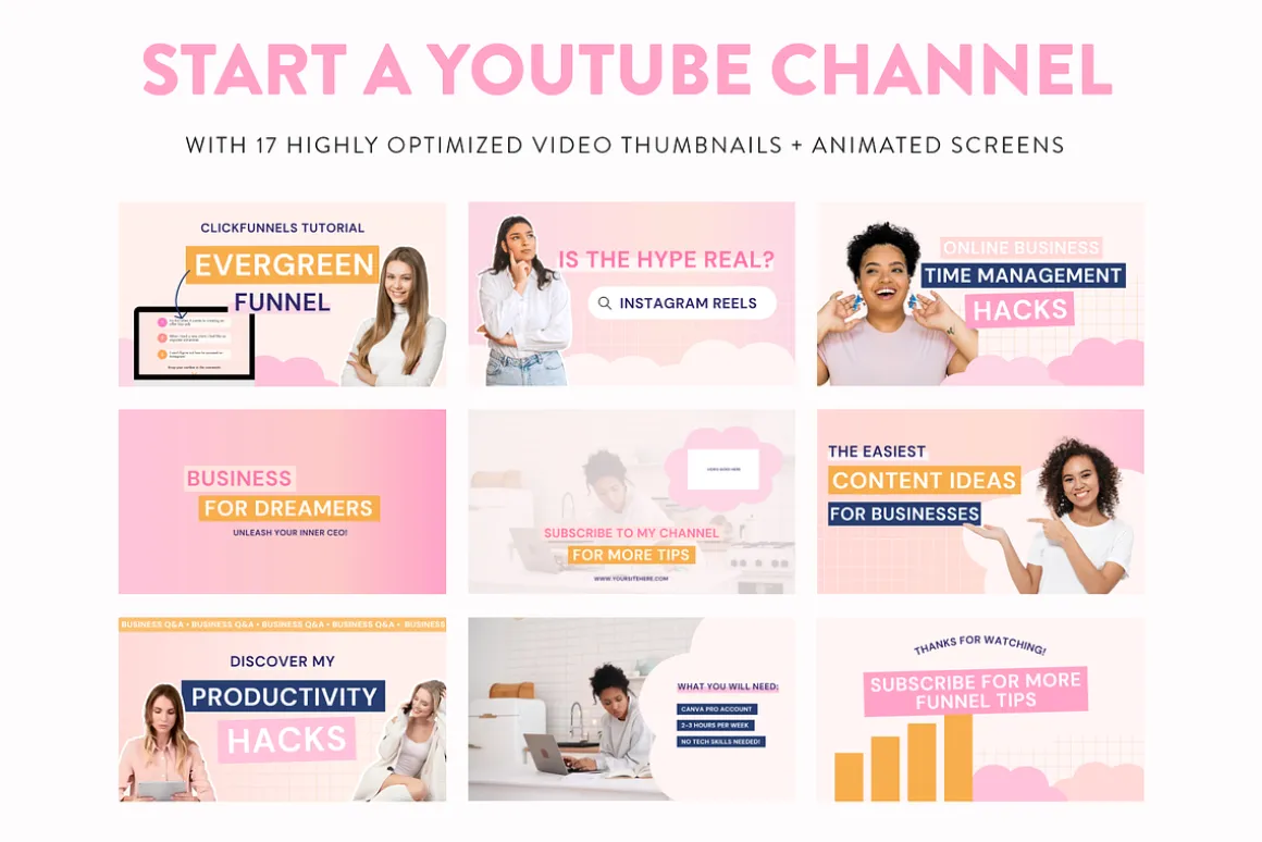 Youtube Branding Templates Pack